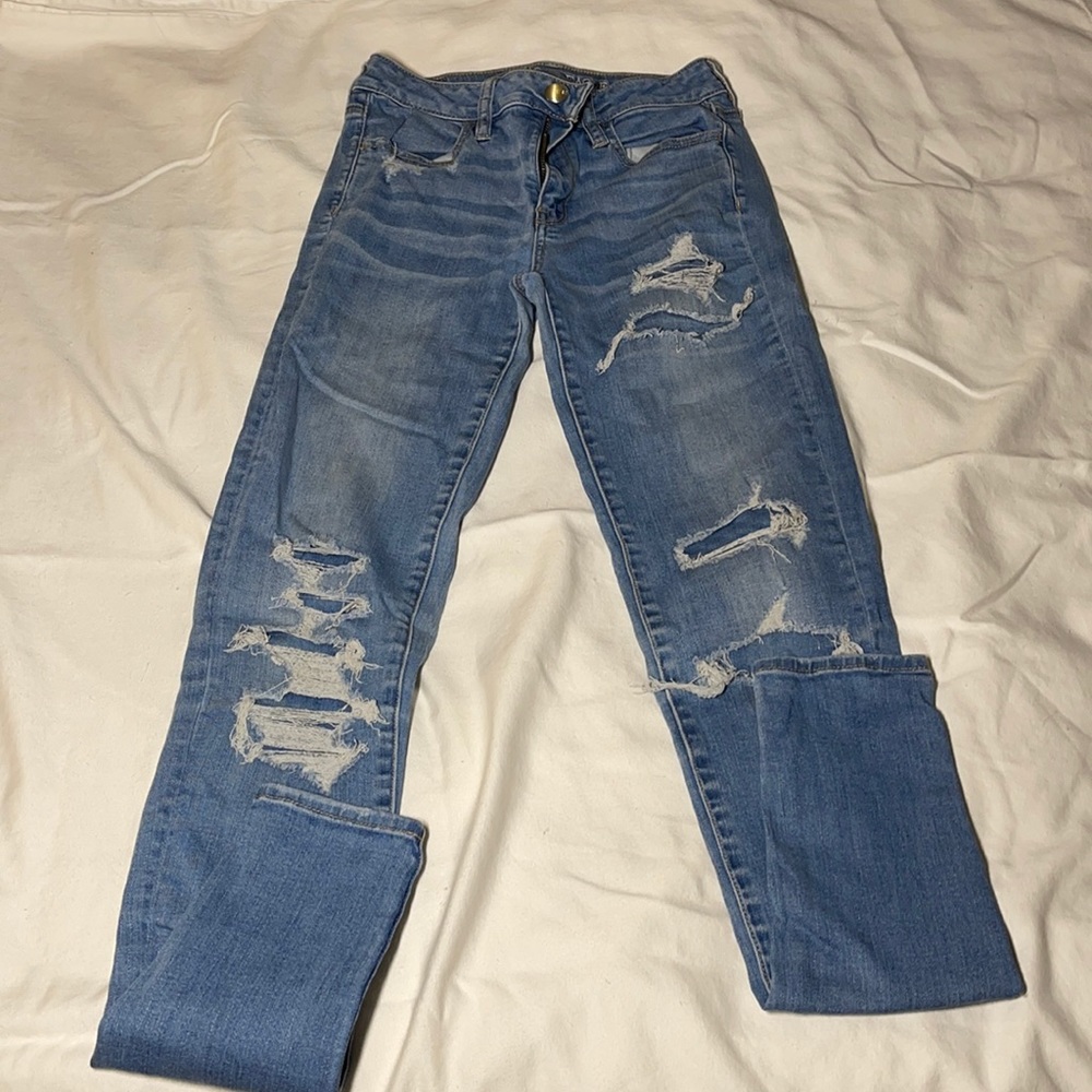 American Eagle distressed skinny jeans ( 2 )